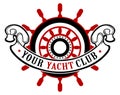 Ship wheel banner Royalty Free Stock Photo