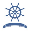 Ship Wheel Banner Royalty Free Stock Photo