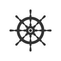 Ship wheel graphic sign isolated on white background Royalty Free Stock Photo