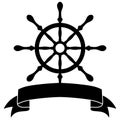 Ship wheel vector eps Hand drawn, Vector, Eps, Logo, Icon, silhouette Illustration by crafteroks for different uses. Royalty Free Stock Photo