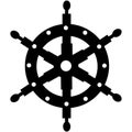 Ship wheel vector eps Hand drawn, Vector, Eps, Logo, Icon, silhouette Illustration by crafteroks for different uses. Royalty Free Stock Photo