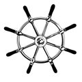 Ship wheel vector eps Hand drawn, Vector, Eps, Logo, Icon, silhouette Illustration by crafteroks for different uses. Royalty Free Stock Photo
