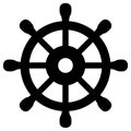 Ship wheel vector eps Hand drawn, Vector, Eps, Logo, Icon, silhouette Illustration by crafteroks for different uses. Royalty Free Stock Photo