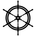 Ship wheel vector eps Hand drawn, Vector, Eps, Logo, Icon, silhouette Illustration by crafteroks for different uses. Royalty Free Stock Photo