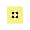 Ship wheel vector icon. Ship`s steering wheel simple design Royalty Free Stock Photo