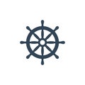 Ship wheel vector icon. Royalty Free Stock Photo