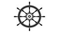 Ship wheel vector icon. Ship's steering wheel simple design Royalty Free Stock Photo