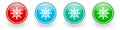 Ship wheel vector icons, colorful glossy buttons on white