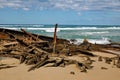 Ship Wreck of the beach of Fraser Island Royalty Free Stock Photo