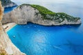 Ship wreck beach, Zakynthos island, Greece Royalty Free Stock Photo