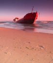 Ship after wreck on the coast