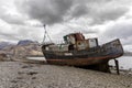 Ship wreck at Corpach with Ben Nevis beyond Royalty Free Stock Photo