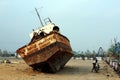 Ship wreck in Kanyakumari, India