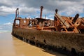 Ship Wreck of the Maheno on Fraser Island Royalty Free Stock Photo