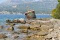 Ship wreck and a seascape Royalty Free Stock Photo