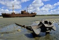 Ship wreck in Tierra del fuego Royalty Free Stock Photo