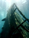 Ship wreck underwater Royalty Free Stock Photo