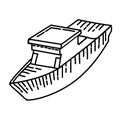 Shipboard Icon. Doodle Hand Drawn or Outline Icon Style