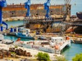 Shipbuilding in Diodia, Greece. Royalty Free Stock Photo