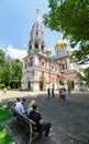 Visitors to the Shipka Monastery in Bulgaria Royalty Free Stock Photo