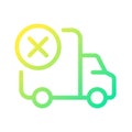 Shipment failed pixel perfect gradient linear ui icon Royalty Free Stock Photo