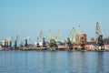 Shipment pier in russian seaport Vladivostok. Royalty Free Stock Photo