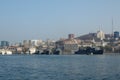 Shipment pier (stage) in russian seaport. Royalty Free Stock Photo