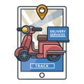 Shipment tracking concept. Vector illustration decorative design