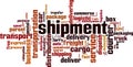 Shipment word cloud Royalty Free Stock Photo