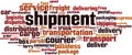 Shipment word cloud Royalty Free Stock Photo