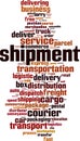 Shipment word cloud Royalty Free Stock Photo