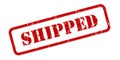 Shipped Rubber Stamp Vector