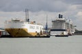 Shipping activity Port of Southampton UK