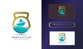 Shipping board logo, physical fitness icon template, symbol vector illustration design template