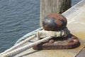 Shipping - Bollard with thick rope