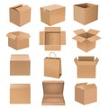 Shipping Box Big Set Isolated White background