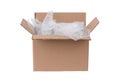 shipping box with plastic wrap