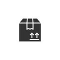 Shipping box icon in flat style. Container vector illustration on white isolated background. Cardboard package business concept Royalty Free Stock Photo