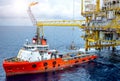 Offshore oil rig platform Royalty Free Stock Photo