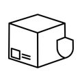 shipping, box, location pin, world, location, parcel delivery icon Royalty Free Stock Photo