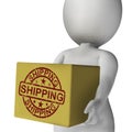 Shipping Box Means International Transport Of Goods