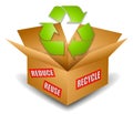 Shipping Box Recycling Symbol Royalty Free Stock Photo