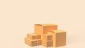 The Shipping box for shopping online or transport concept 3d rendering