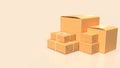 The Shipping box for shopping online or transport concept 3d rendering