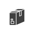 Shipping box vector icon Royalty Free Stock Photo