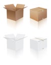 Shipping boxes collection Royalty Free Stock Photo