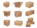 Shipping boxes collection Royalty Free Stock Photo