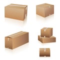 Shipping boxes collection Royalty Free Stock Photo