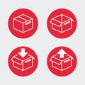 Shipping boxes, flat icon design