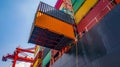 A shipping container being loaded onto a cargo ship demonstrating the logistical challenges and opportunities involved